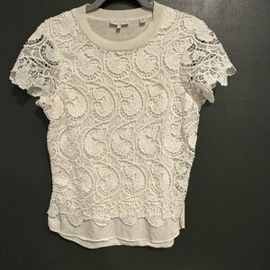 Ted Baker Elegant White Lace Top Size 1 (2-4)